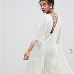 ASOS DESIGN curve premium jumpsuit with fringe